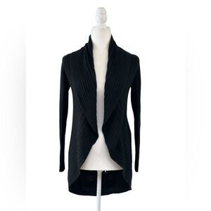 Lily Pulitzer 100% Cashmere Cardigan Open Front Black Juliet Size XS